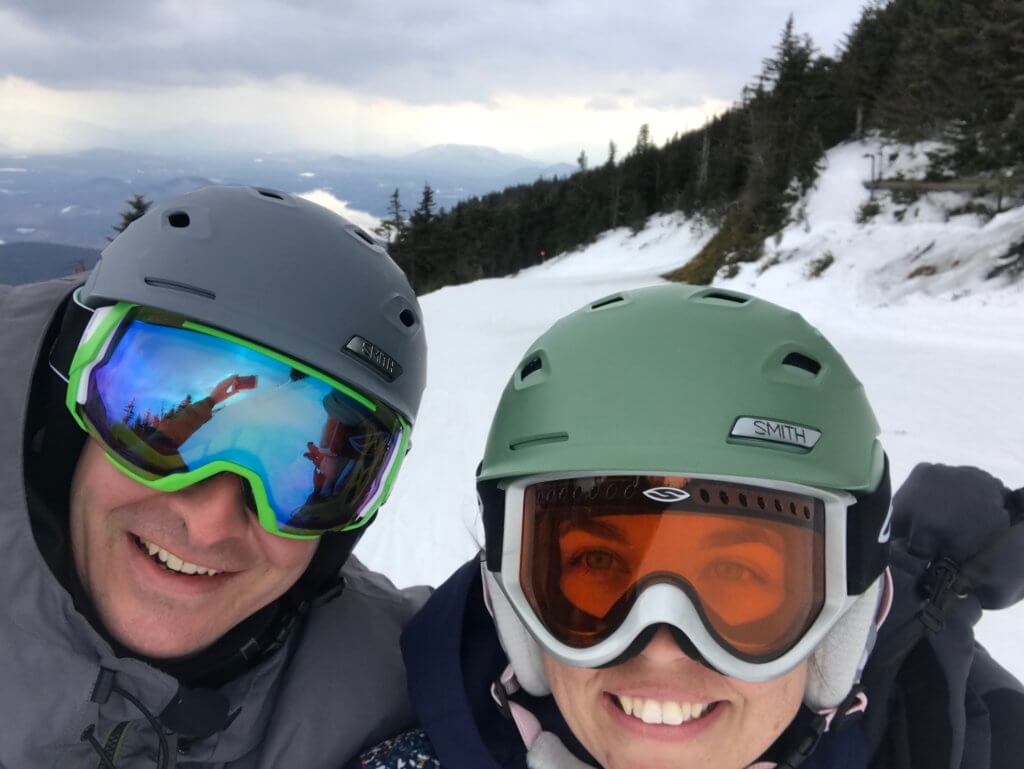 Snowboarding together