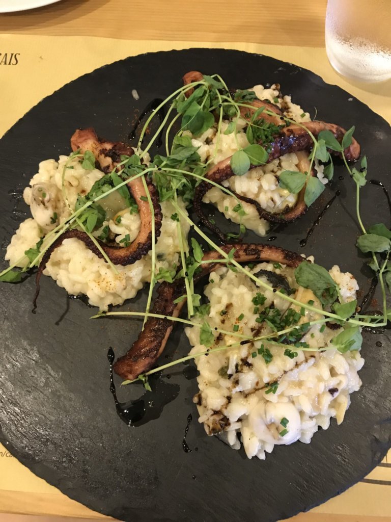 Octopus risotto