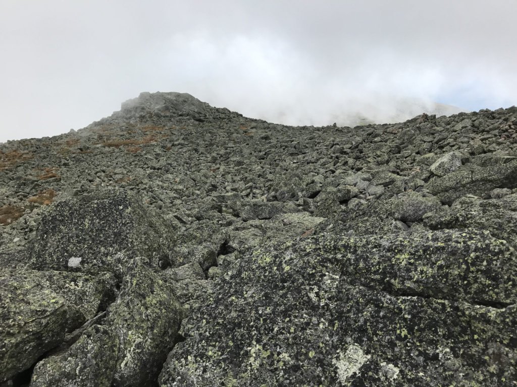 Rocky trail to summit