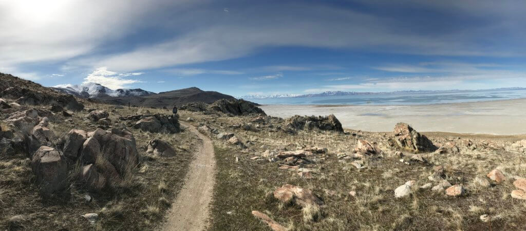 Hiking trails on Antelope Island