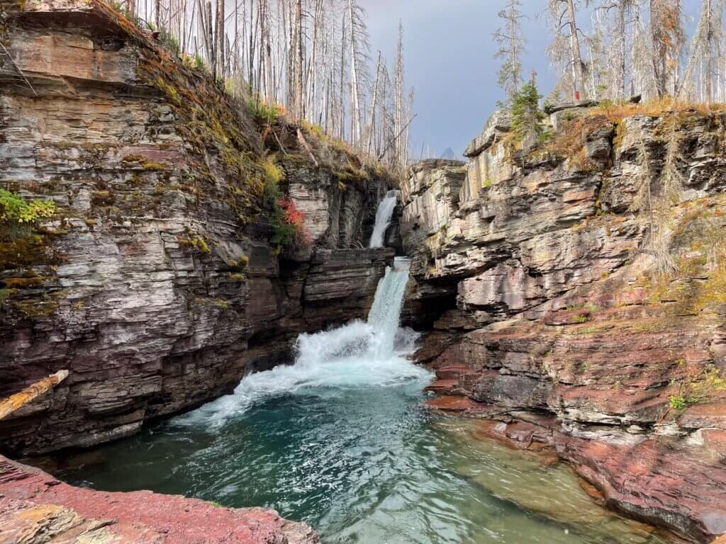 Best trail for waterfalls in Glacier National Park