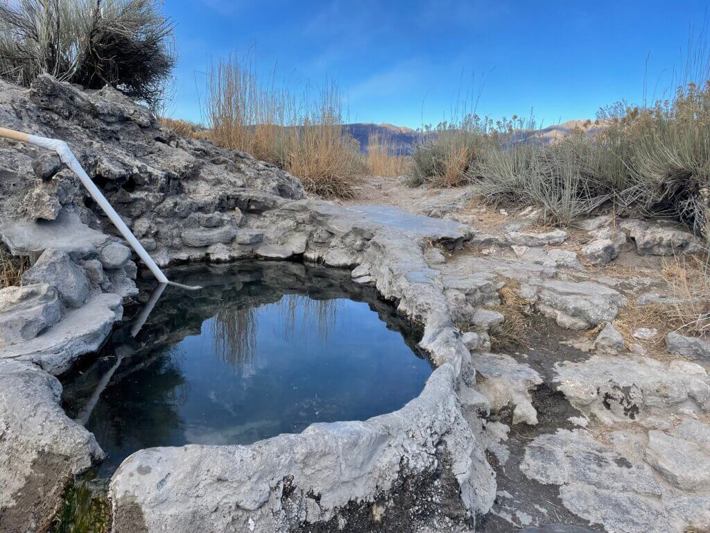 Small hot spring near Mammoth Lakes