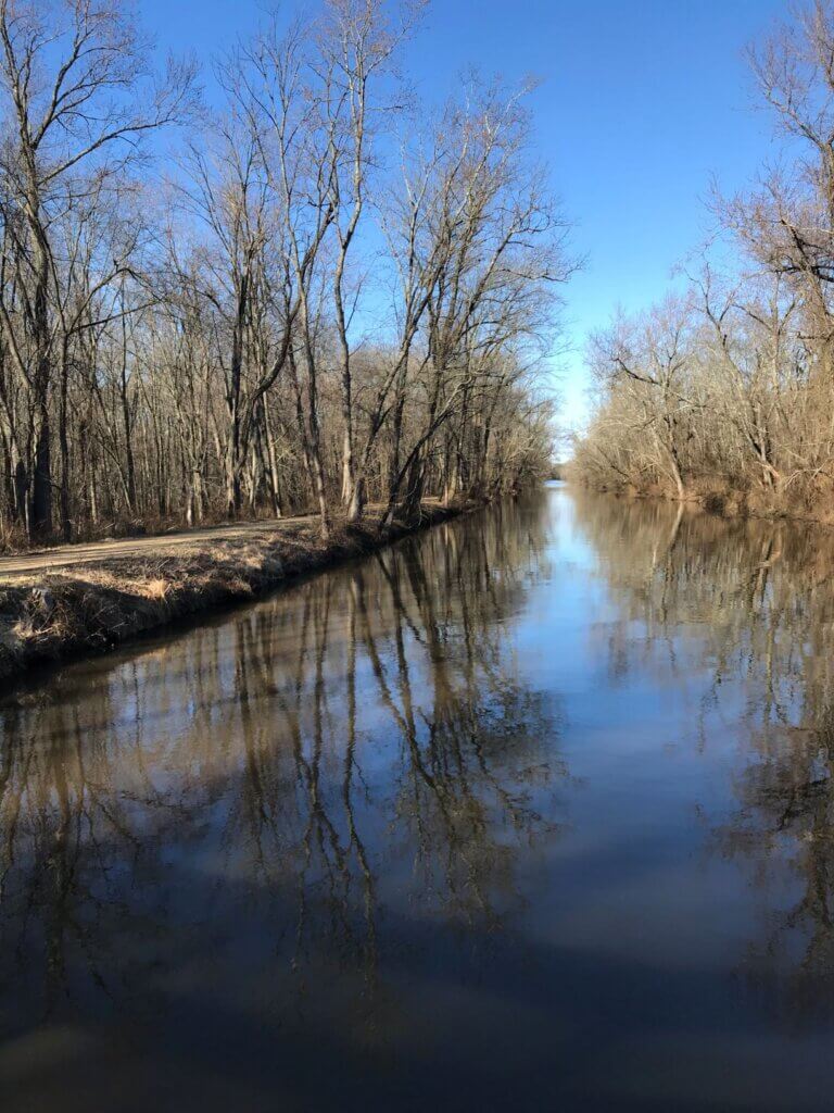 Biking sections of the towpath in NJ