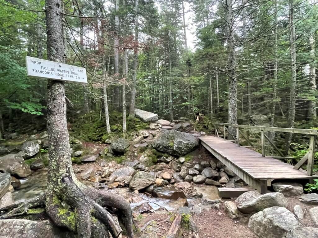 Start of the falling waters trail
