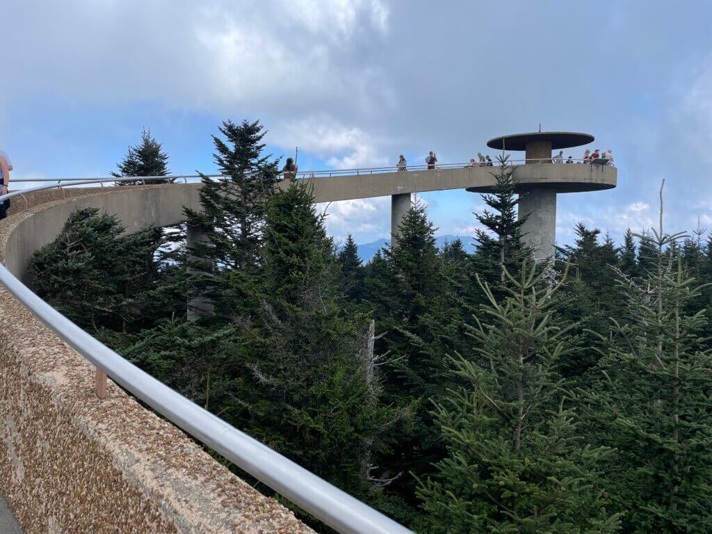 Clingman's Dome is a 1-mile round trip easy walk