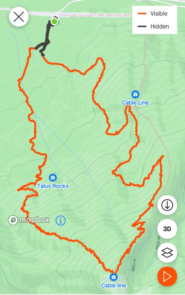 using a hiking app
