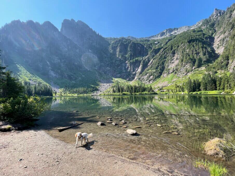 day hike of the Heather Lake Trail