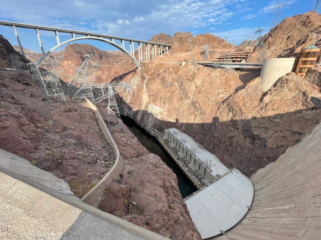 viewing platform from the top of Hoover Dam