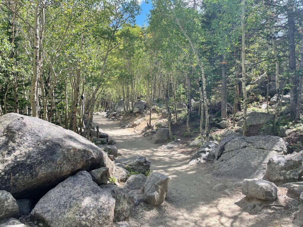 hiking from Glacier Gorge